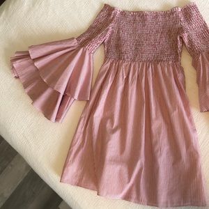 Off the Shoulder Tunic with Billowy Sleeves